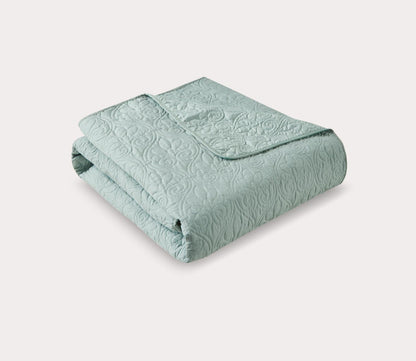 Quebec Oversized Quilted Throw Blanket by Madison Park