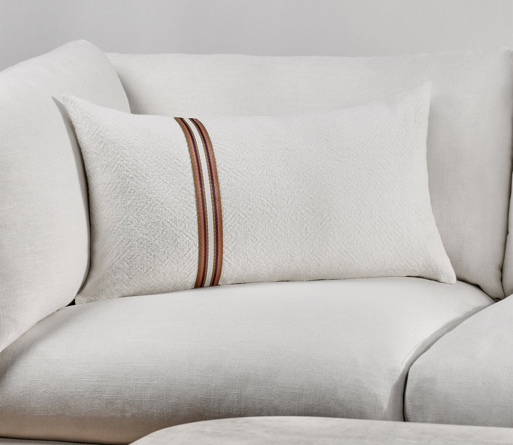 Ralph Ivory Sangria Red Throw Pillow by Villa by Classic Home