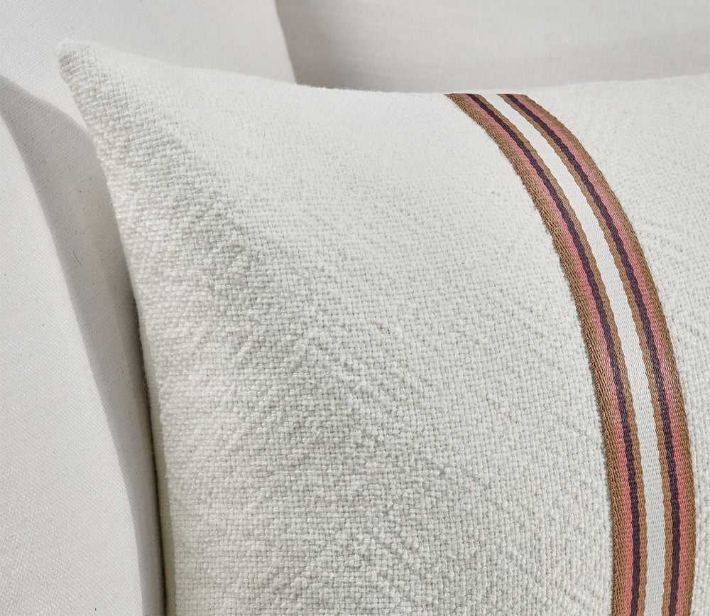 Ralph Ivory Sangria Red Throw Pillow by Villa by Classic Home