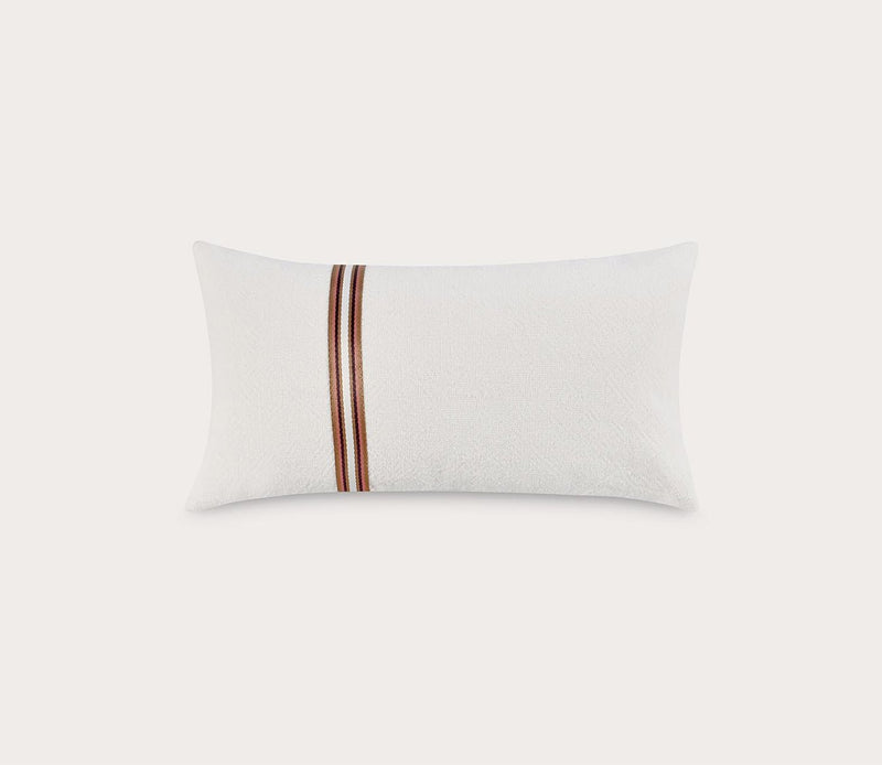 Villa by Classic Home Ralph Ivory Sangria Red Throw Pillow - Image 10