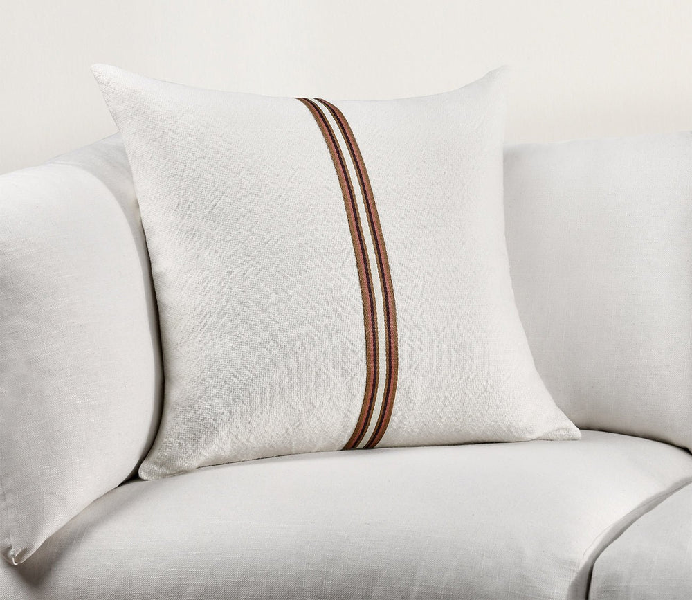 Ralph Ivory Sangria Red Throw Pillow by Villa by Classic Home