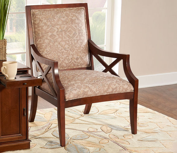 Rambler Tribal Print Upholstered Wood Accent Chair by Powell