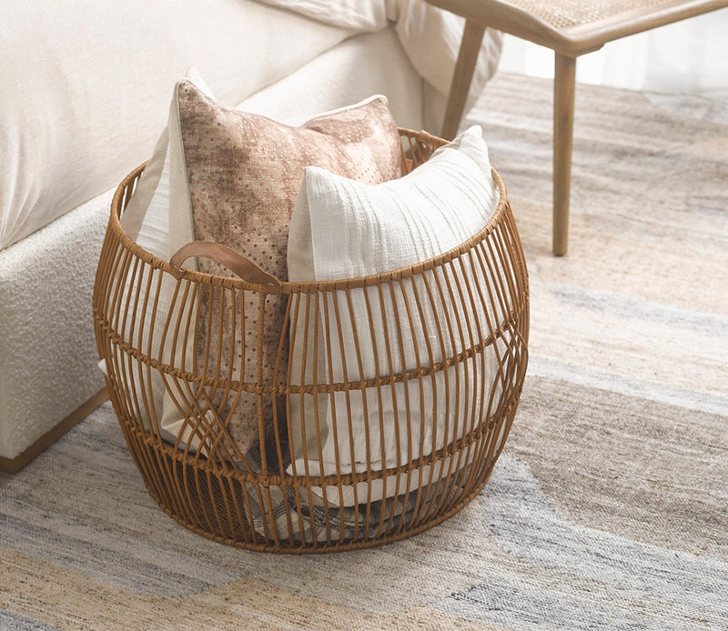 Villa by Classic Home Rattan Iron Basket - Image 4