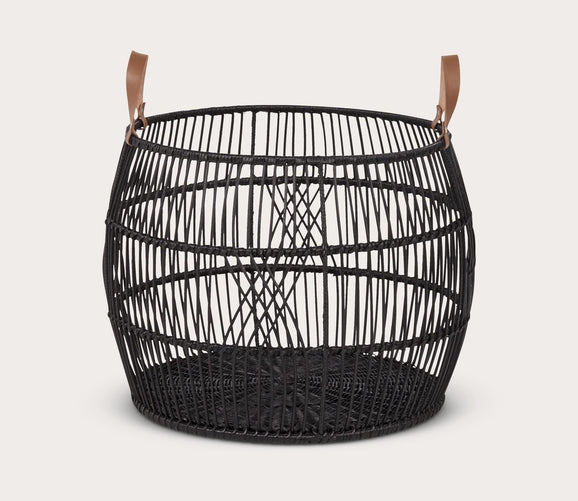 Rattan Iron Basket by Classic Home