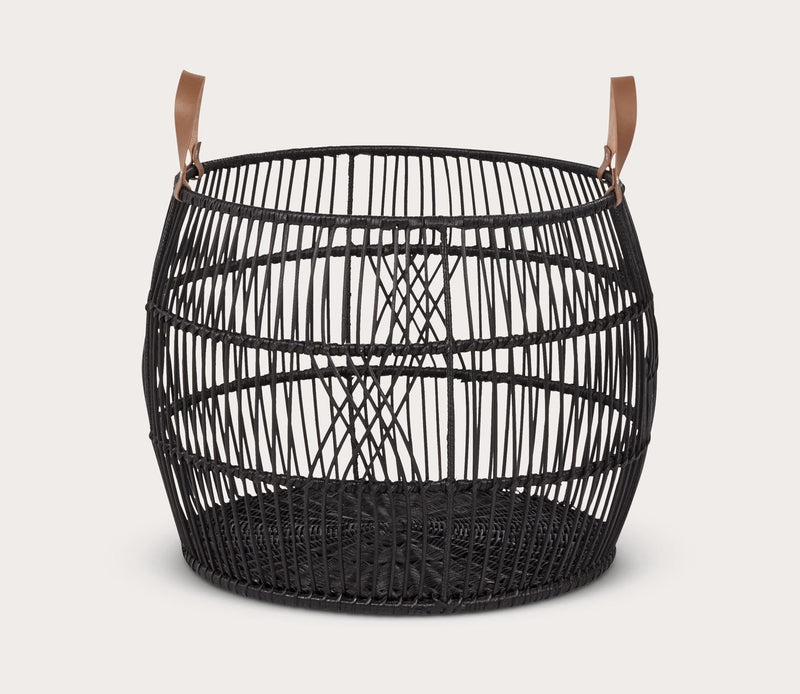 Villa by Classic Home Rattan Iron Basket - Image 7