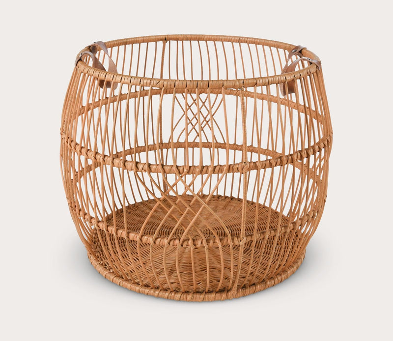 Villa by Classic Home Rattan Iron Basket - Image 5