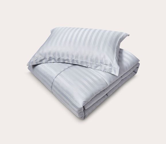 Reversible Damask Stripe Microfiber Down Alternative Comforter Set by Kathy Ireland Home