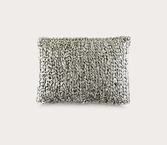Ribbon Knit Dark Grey Decorative Pillow by Ann Gish