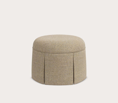 Round Upholstered Ottoman by Skyline Furniture