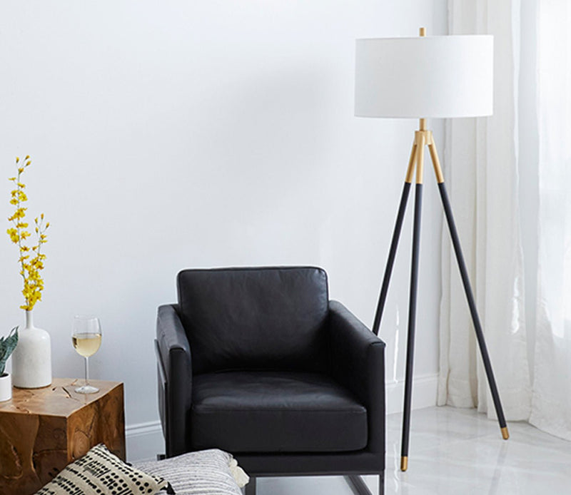 Bassett Mirror Rowe Metal Floor Lamp - Image 1