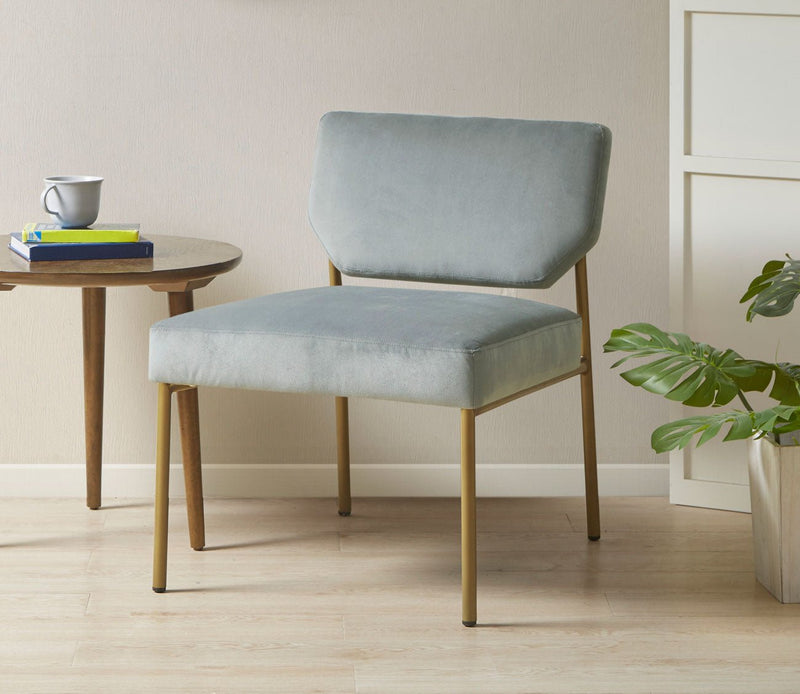 Ink & Ivy Roxie Metal Frame Slipper Accent Chair - Image 1