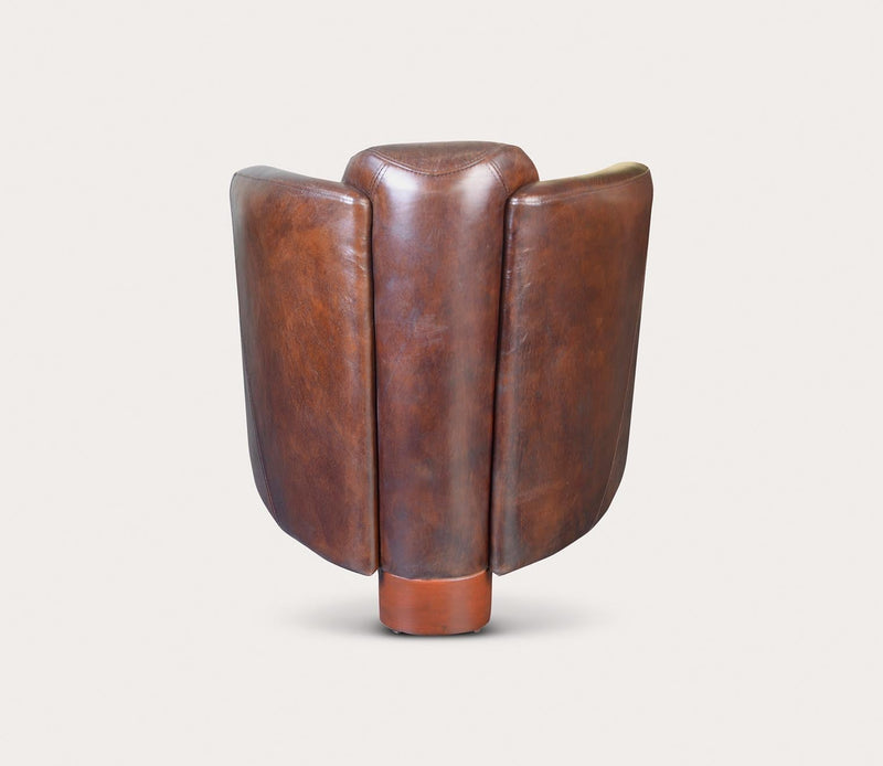 Moe's Furniture Salzburg Brown Top-Grain Leather Club Chair - Image 3