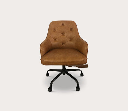 Sawyer Cognac Faux Leather Upholstered Swivel Task Chair by Legacy Classic