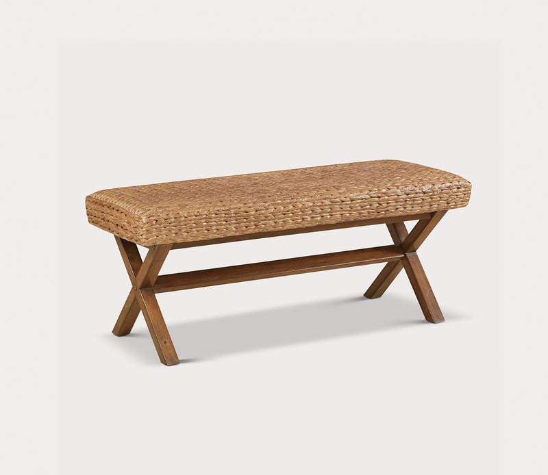 Ink & Ivy Seadrift Natural Woven Seagrass Accent Bench - Image 2