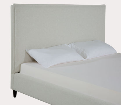 Sebring Snow Leather Upholstered Panel Bed by Palliser