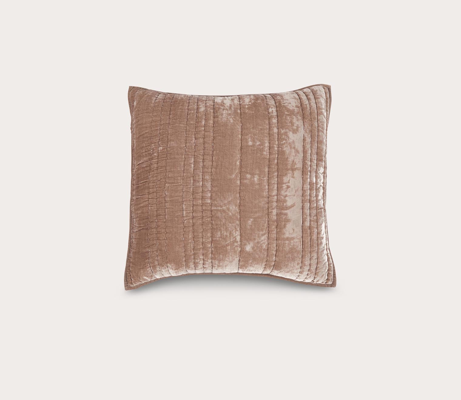 Seville Desert Taupe Velvet Pillow Sham by Villa by Classic Home