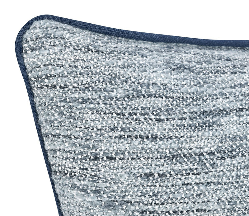 Villa by Classic Home Sharma Denim Blue Throw Pillow - Image 5