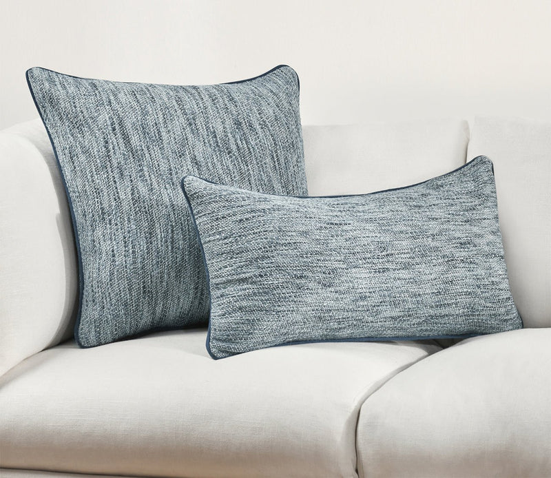 Villa by Classic Home Sharma Denim Blue Throw Pillow - Image 2