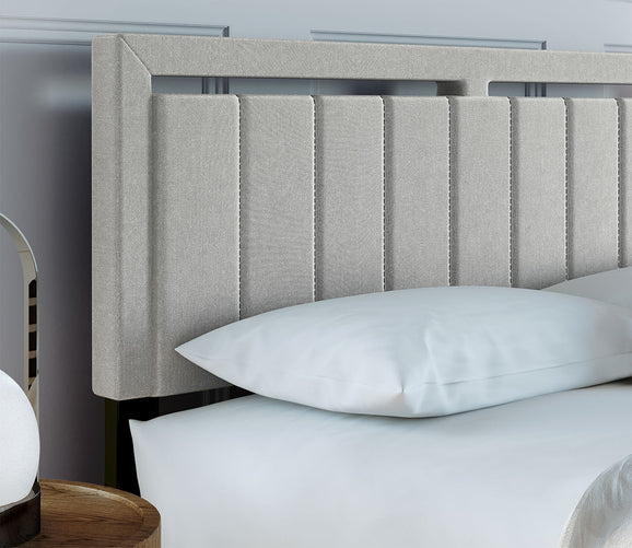 Shiloh Linen Fabric Upholstered Platform Bed by Arkotec