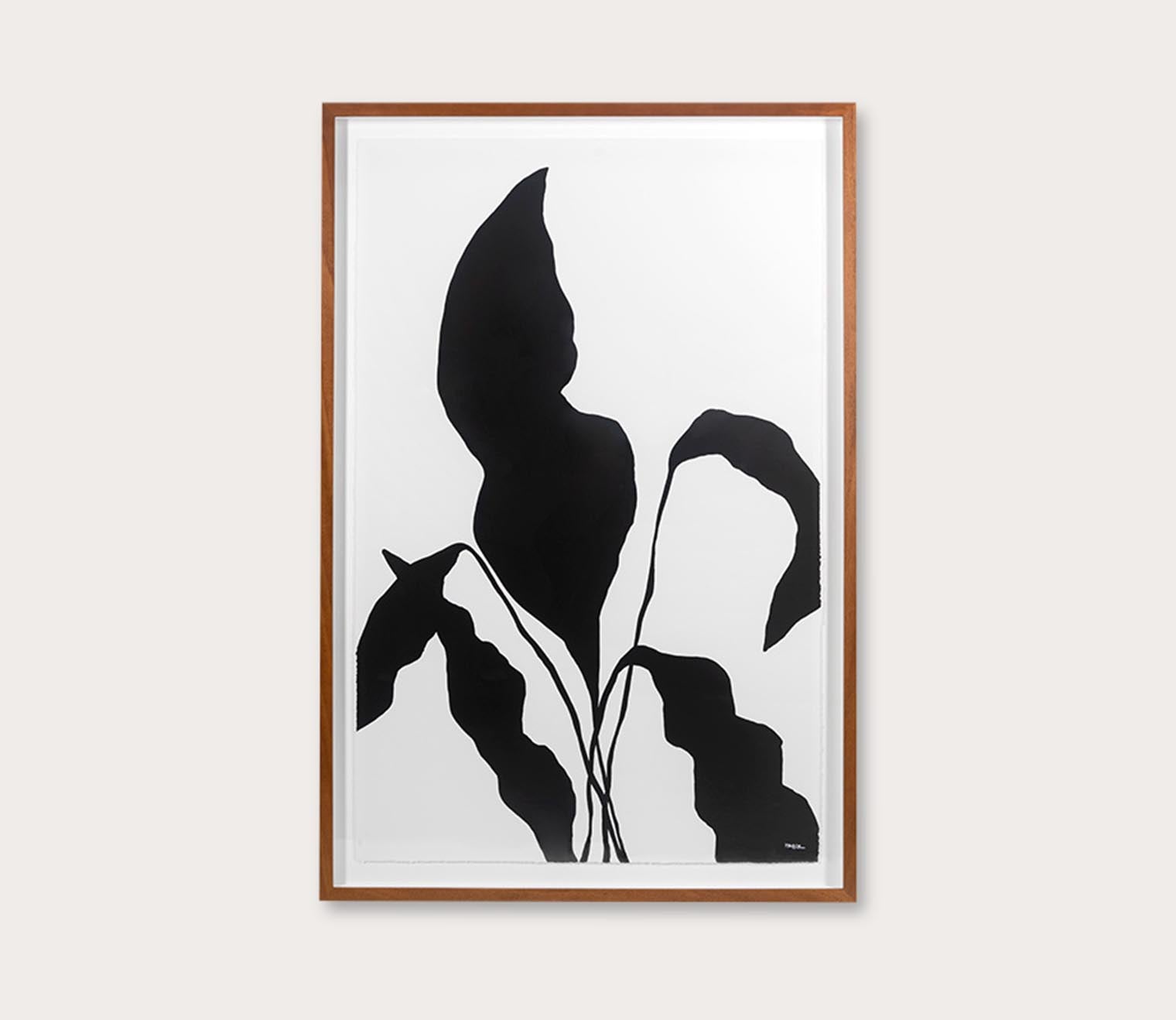 Silhouetted Flower 1 Digital Print by Grand Image