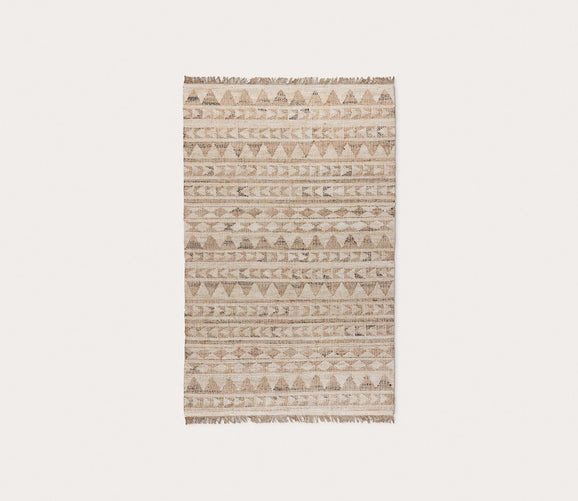 Solana Distressed Ivory Natural Area Rug by Classic Home