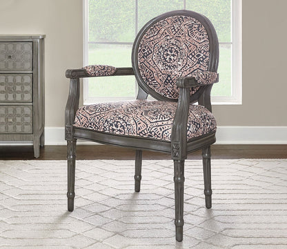 Sonya Upholstered Gray Wood Accent Chair by Powell