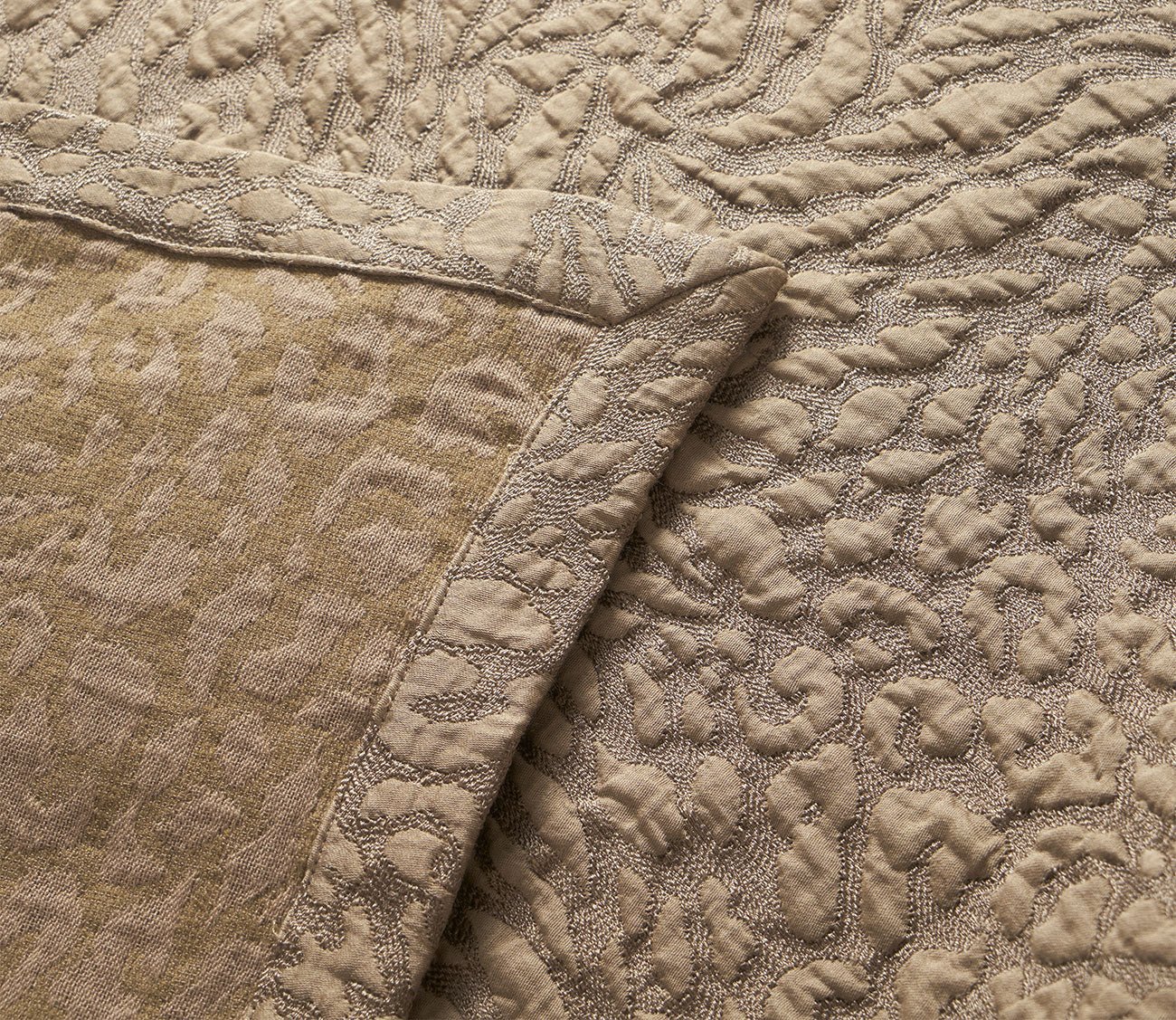 Souvenir Abstract Textured Cotton Silk Coverlet by Yves Delorme