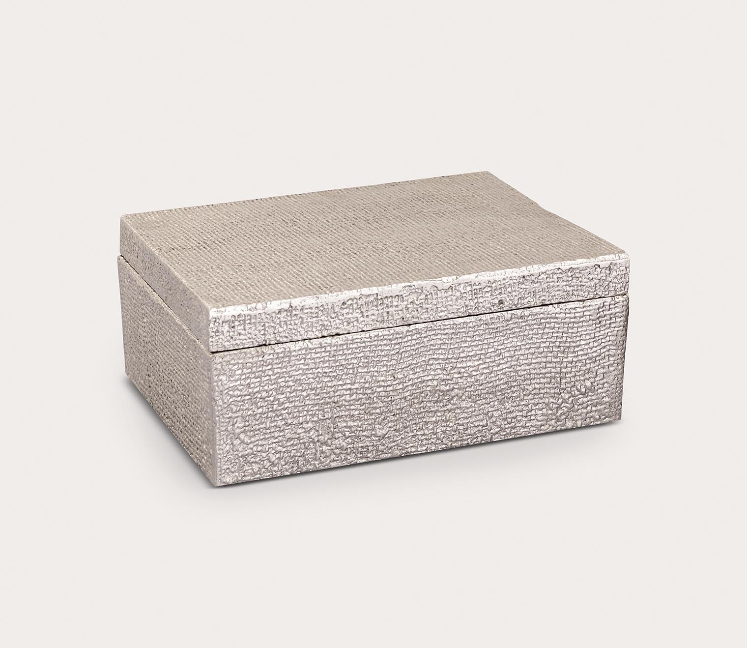 Square Linen Texture Box by Elk Home
