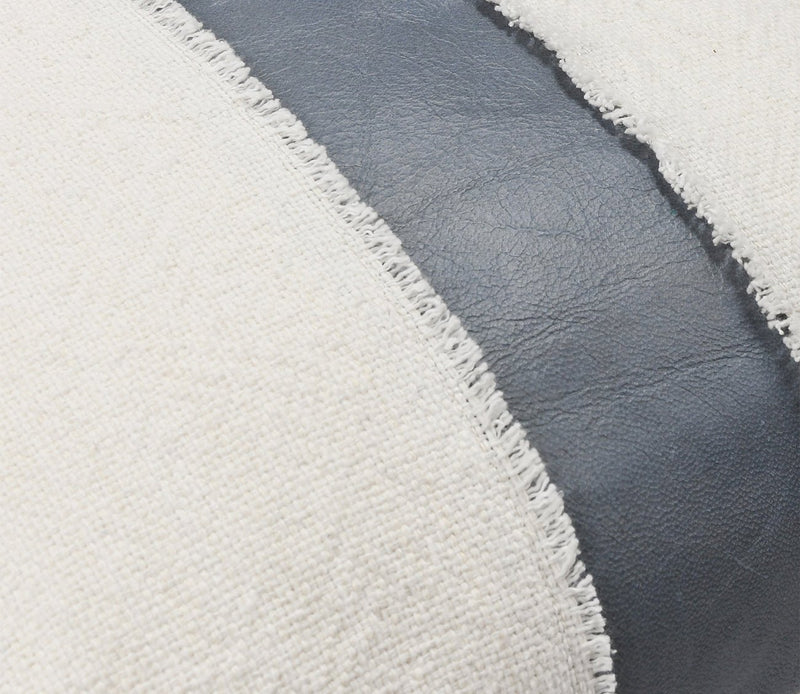 Villa by Classic Home Steam Sea Fog Blue Ivory Throw Pillow - Image 2