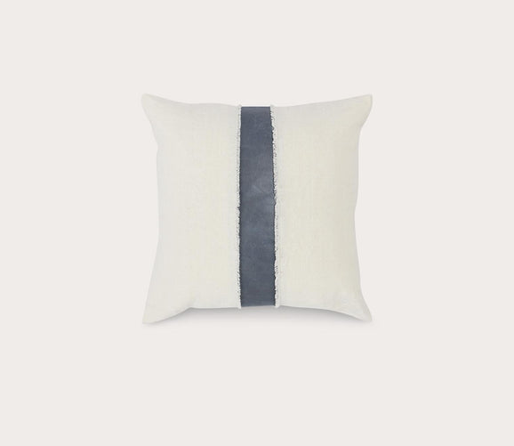 Steam Sea Fog Blue Ivory Throw Pillow by Villa by Classic Home