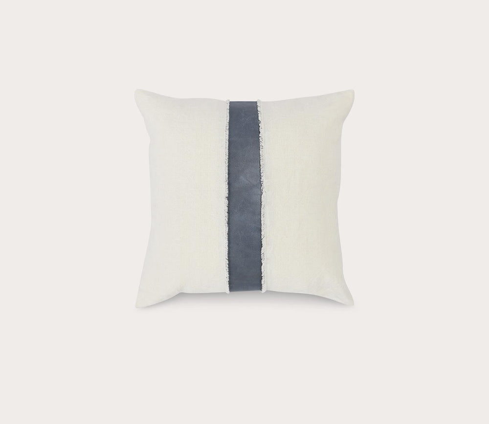 Steam Sea Fog Blue Ivory Throw Pillow by Villa by Classic Home