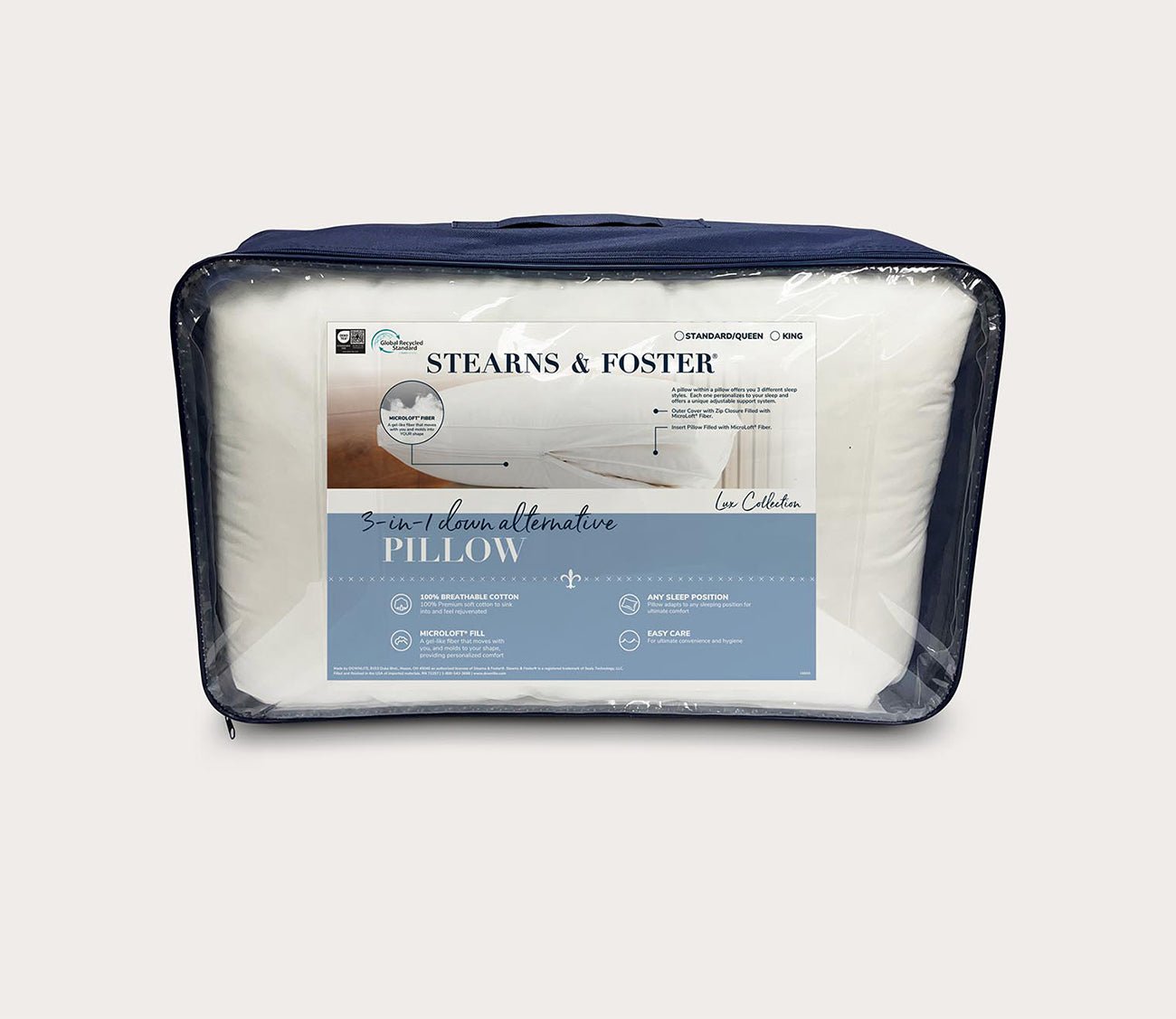 Stearns & Foster Luxury Cool Touch Down Alternative Pillow by Downlite