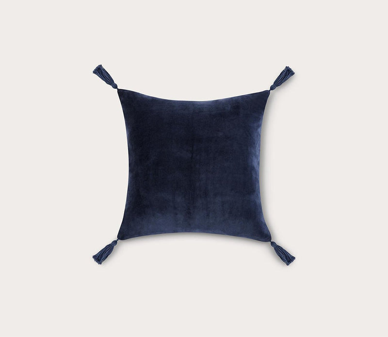 Villa by Classic Home Stonework Denim Blue Throw Pillow - Image 6