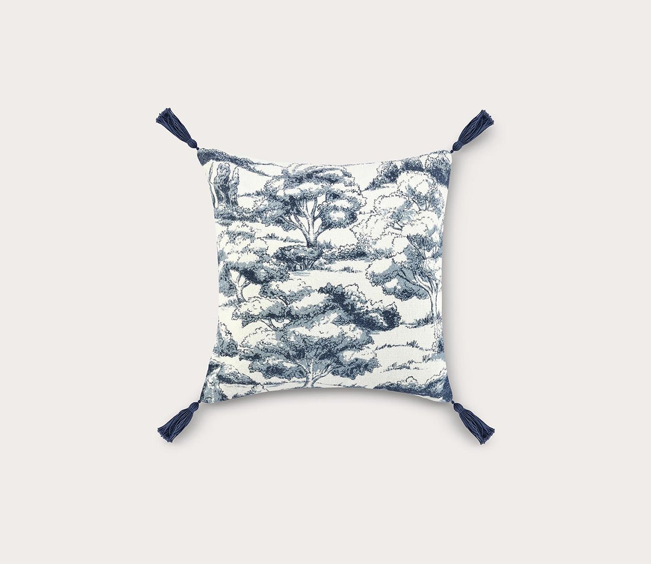 Stonework Denim Blue Throw Pillow by Villa by Classic Home