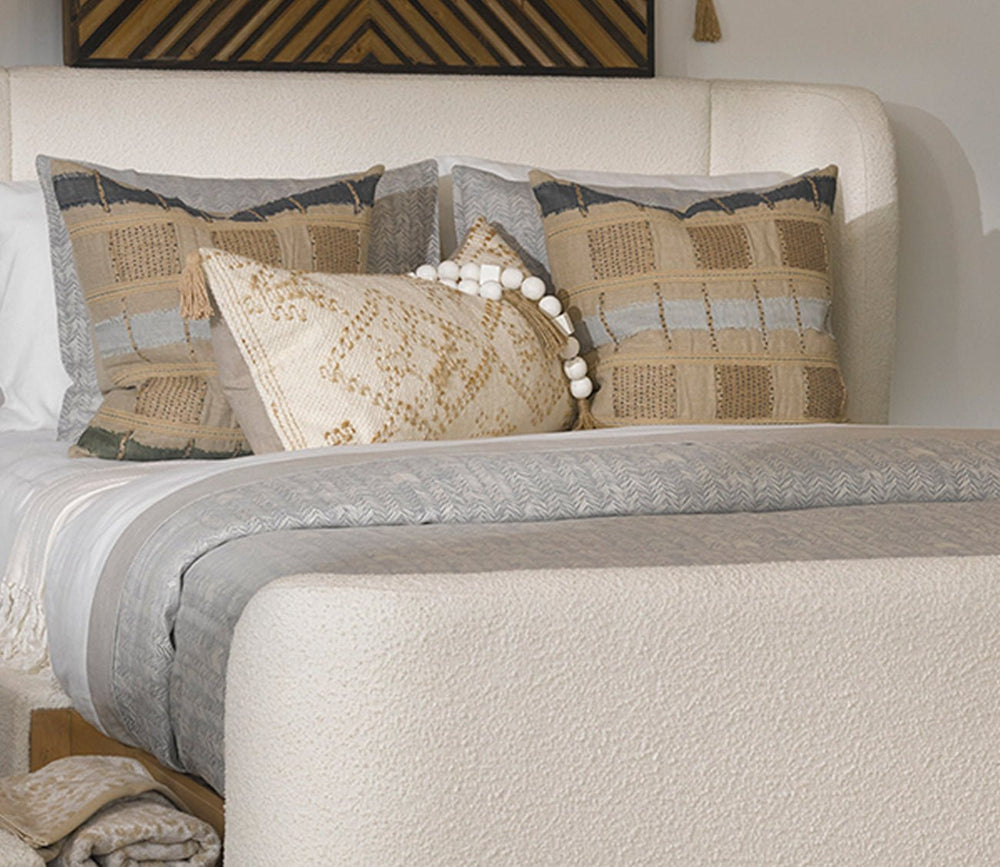 Stratton Natural Blue Multi Throw Pillow by Villa by Classic Home