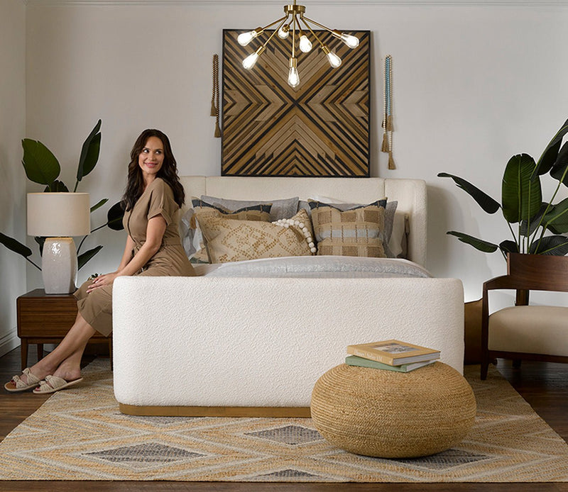 Villa by Classic Home Stratton Natural Blue Multi Throw Pillow - Image 5