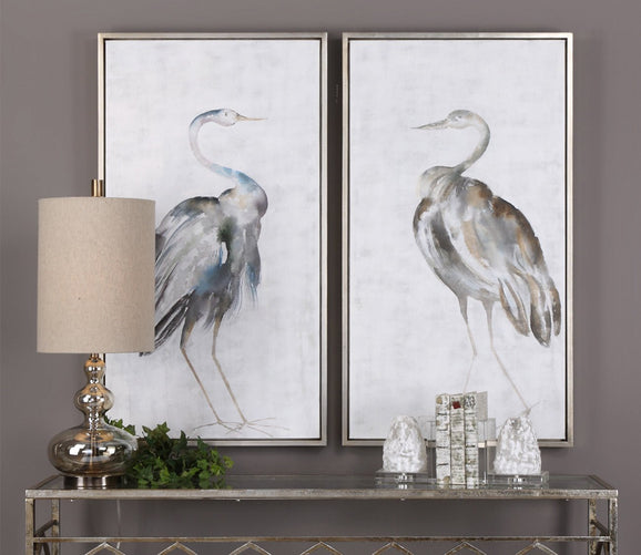 Summer Birds Hand Painted Canvases by Uttermost