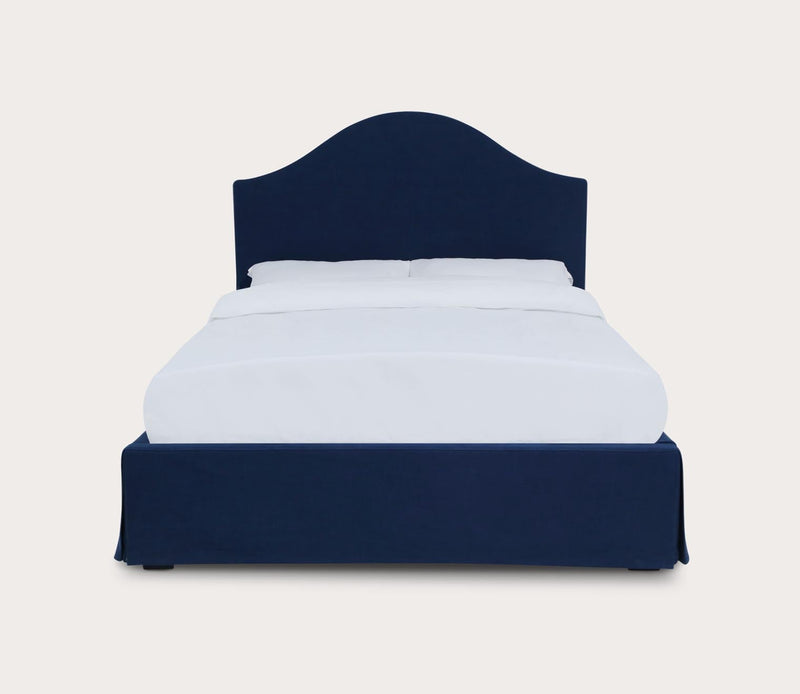 Modus Furniture Sur Upholstered Skirted Panel Bed - Image 5