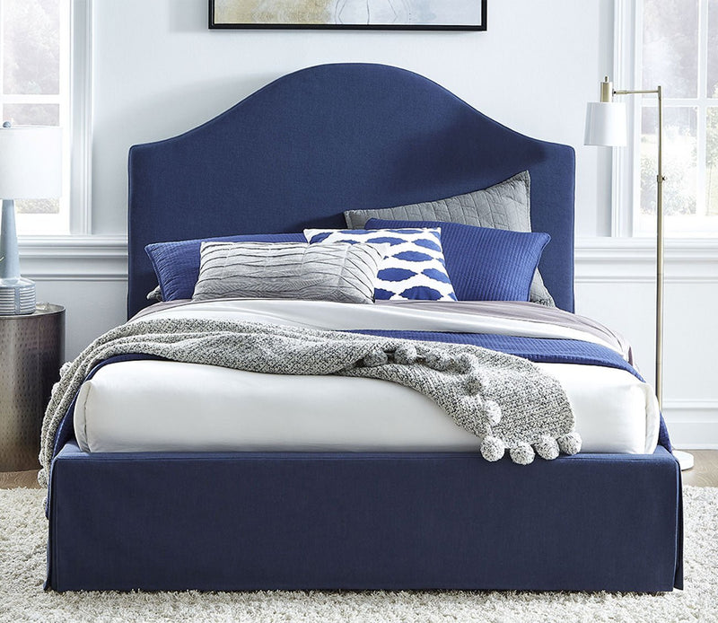 Modus Furniture Sur Upholstered Skirted Storage Panel Bed - Image 1