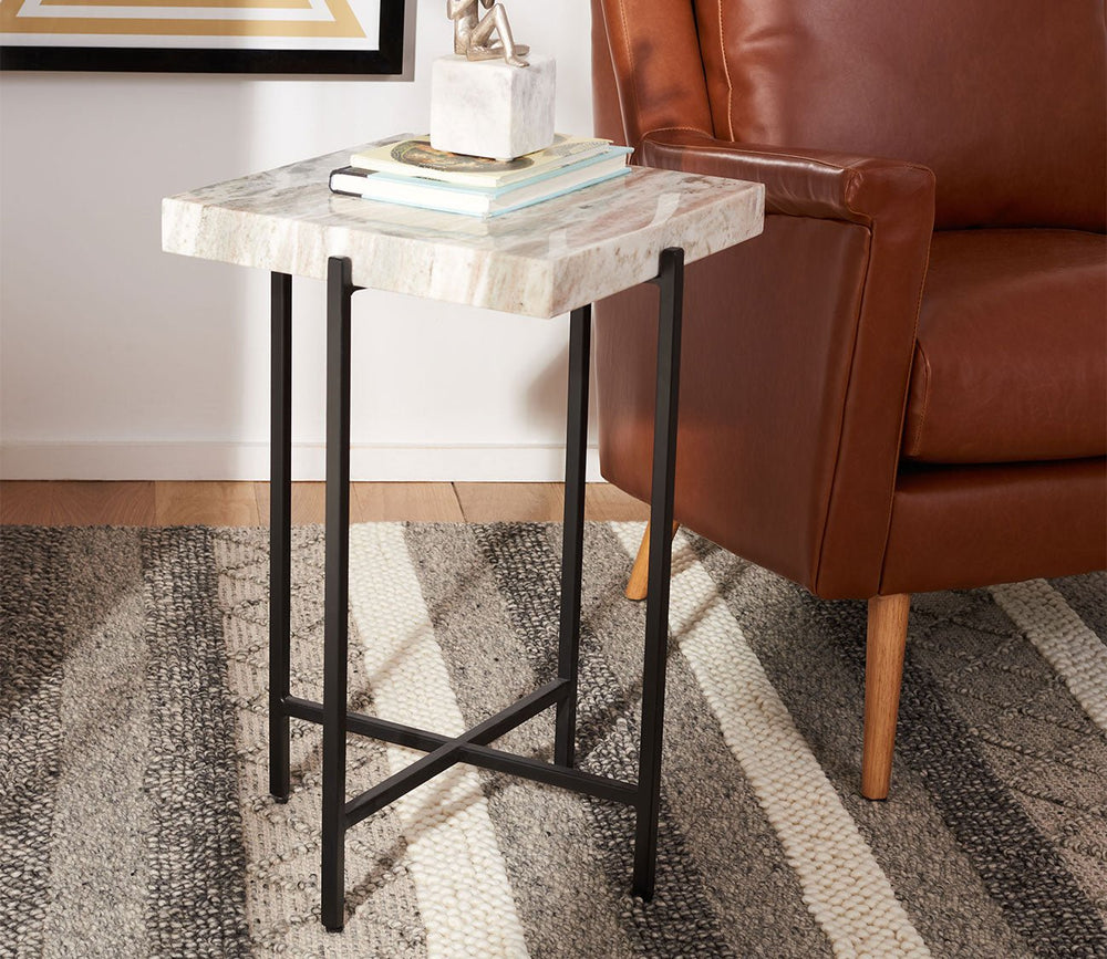 Tenzin Stone Top Accent Table by Safavieh