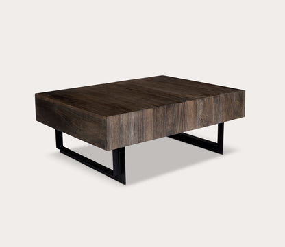 Tiburon Solid Acacia Wood Storage Coffee Table by Moe's Furniture