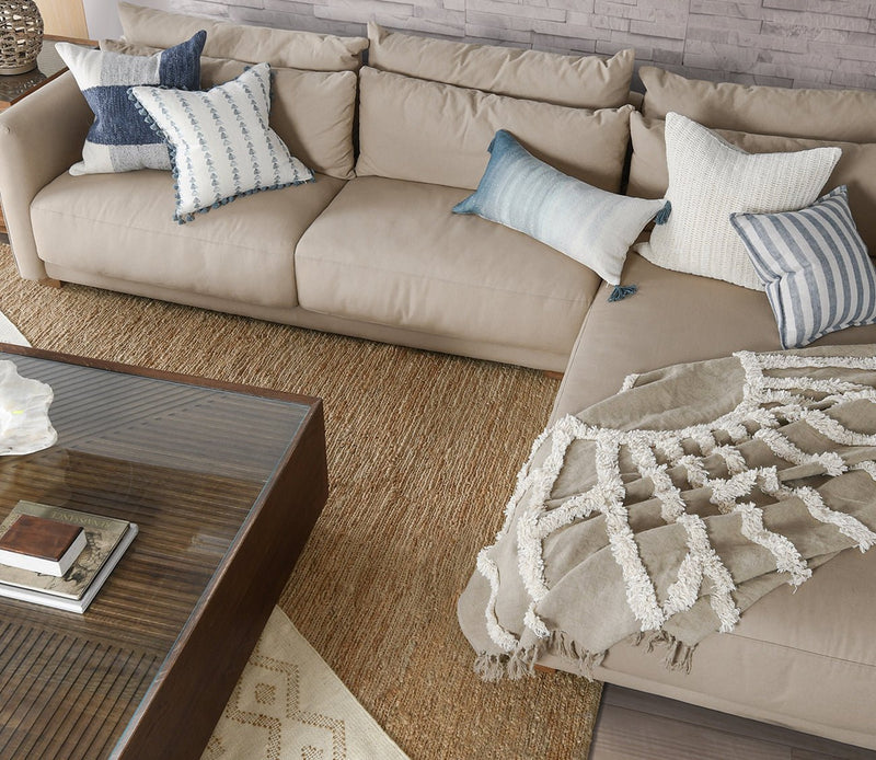 Villa by Classic Home Tide Blue Throw Pillow - Image 4