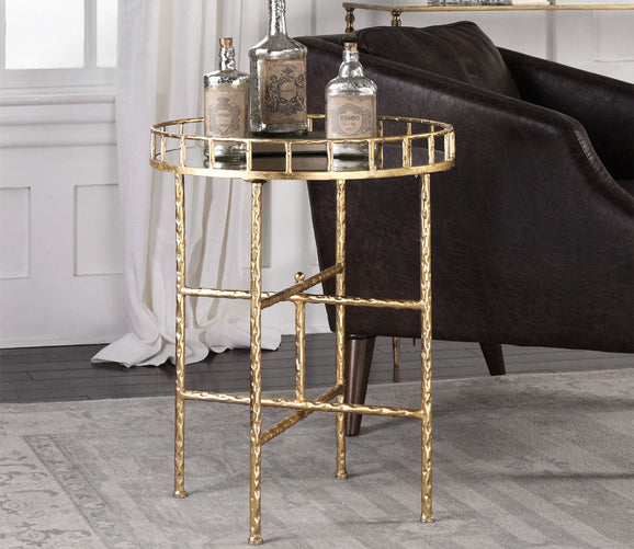 Tilly Bright Gold Accent Table by Uttermost