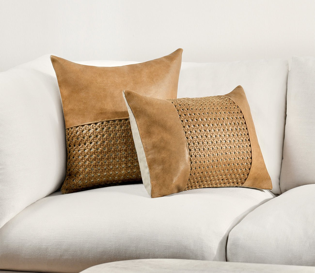 Toscano Leather Chestnut Brown Throw Pillow by Villa by Classic Home