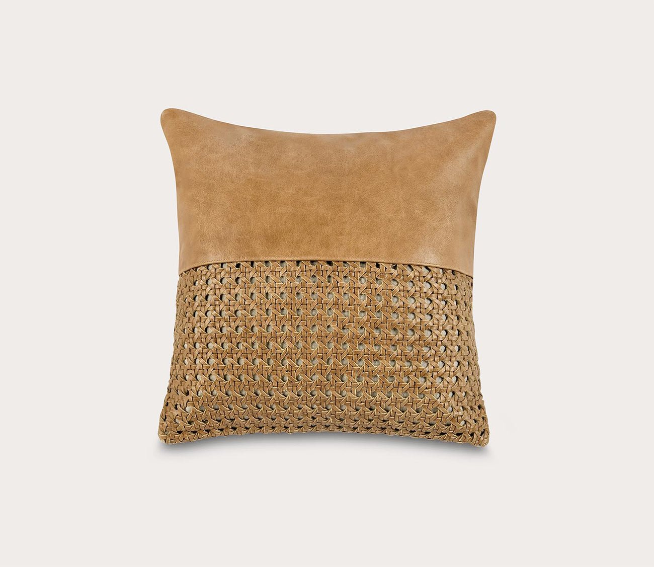 Toscano Leather Chestnut Brown Throw Pillow by Villa by Classic Home