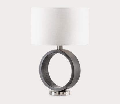 Tracey Ring Brushed Nickel Table Lamp by Nova Lighting