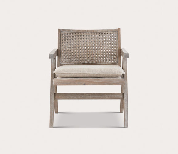 Ventura Cane Back Wood Accent Chair by INK + IVY