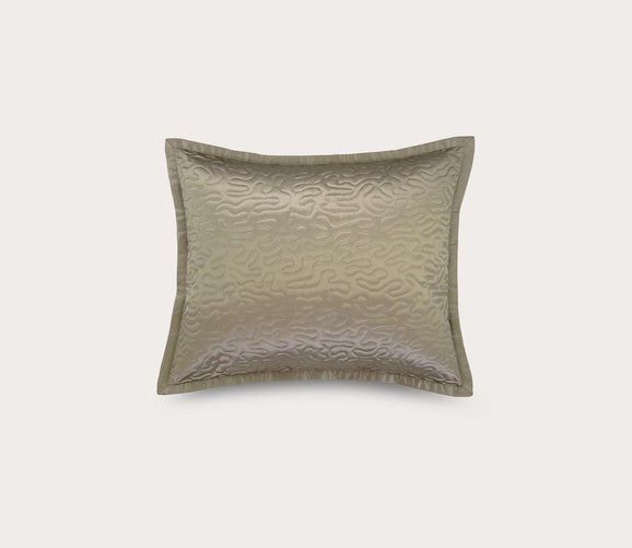 Vermicelli Quilted Satin Throw Pillow by Ann Gish