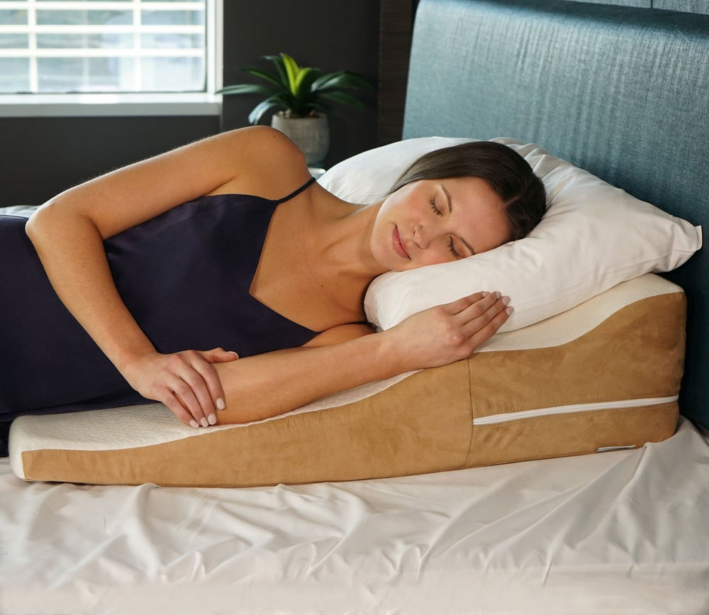 Wavy Contoured Bed Wedge Acid Reflux Memory Foam Pillow by Avana