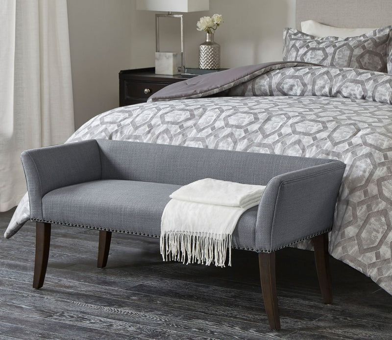 Madison Park Welburn Upholstered Accent Bench - Image 1